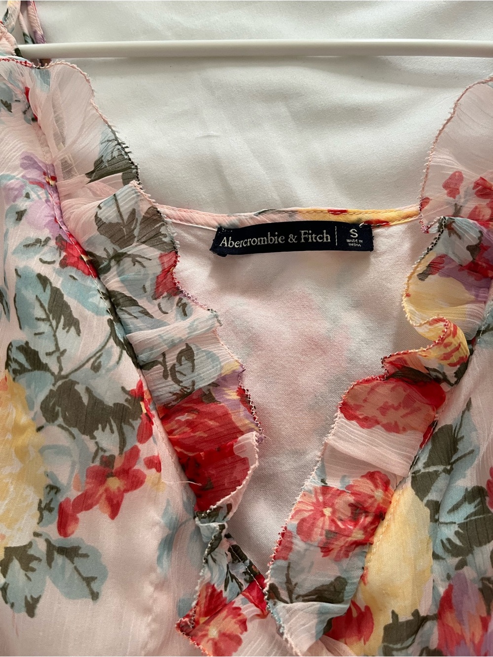 Abercrombie & Fitch Floral Wrap Mini Dress | Size S - Picture 3 of 5